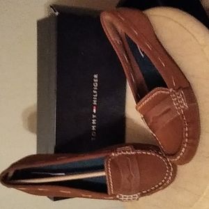 Tommy Hilfiger brown suede loafers